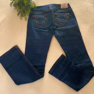 True Religion Dark Wash straight leg Jeans